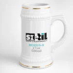 MODUS-0 Fehér Kerámia söröskorsó aranyozott 17oz 500ml
