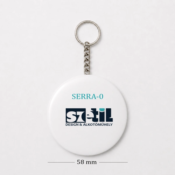 SERRA-0 Kitűző kulcstartó 58mm